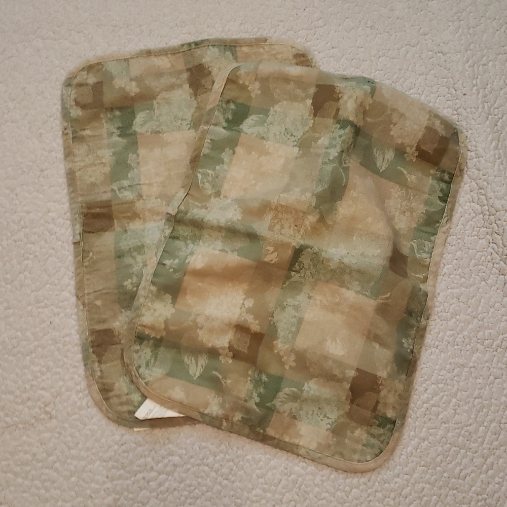 Vintage Y2K Marth Stewart plaid floral place mates